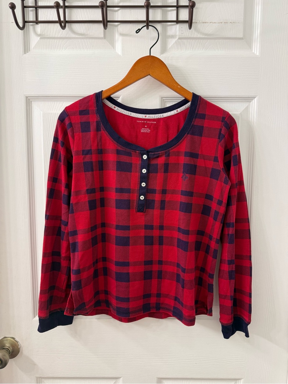 Tommy Hilfiger Red Top with Navy Trim